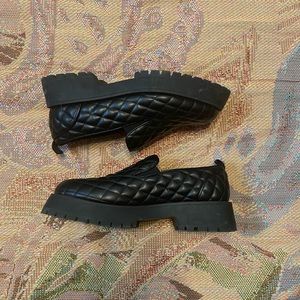 ASOS chunky sole quilted loafers